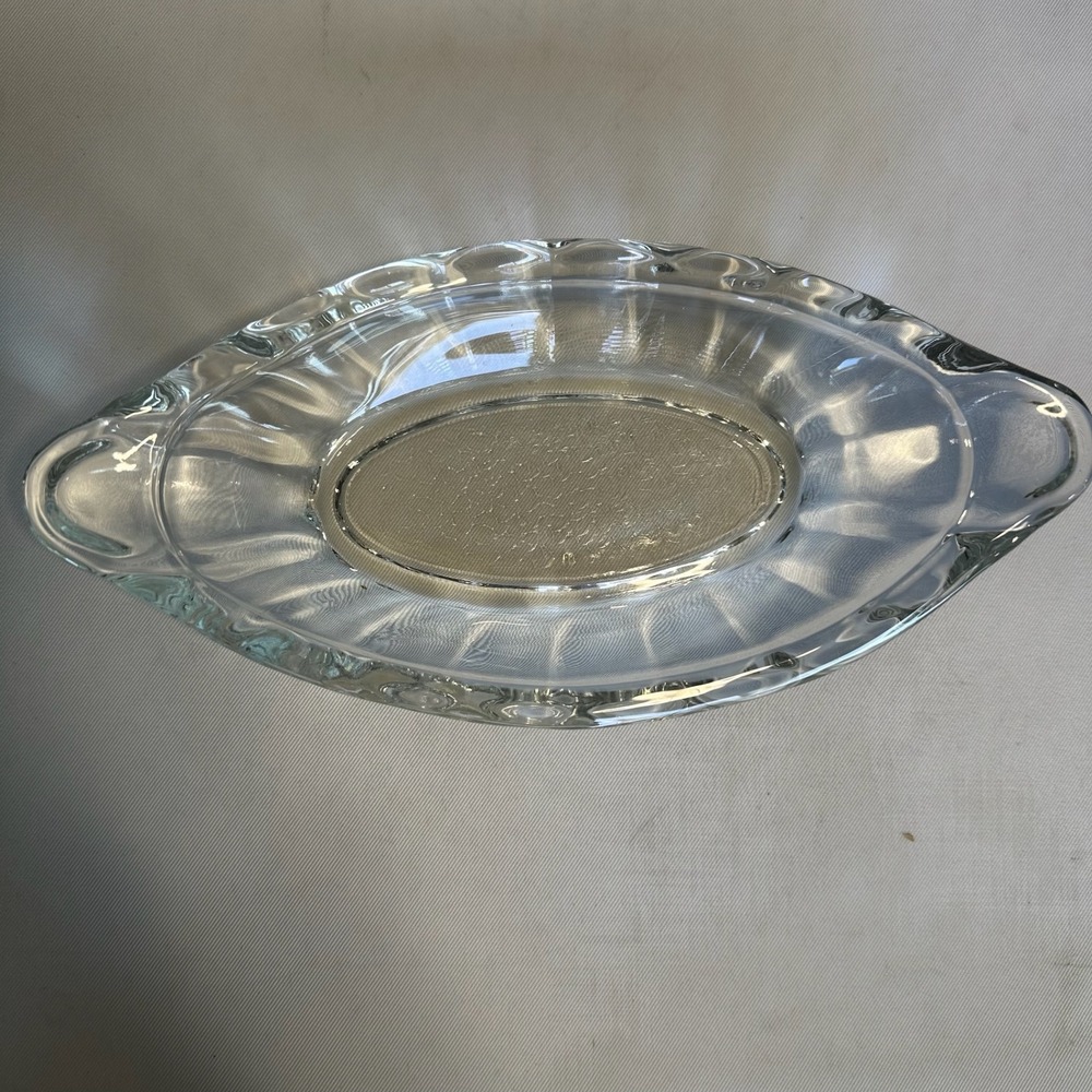 Set of 4 Vintage Heavy Clear Glass Banana Split Boats